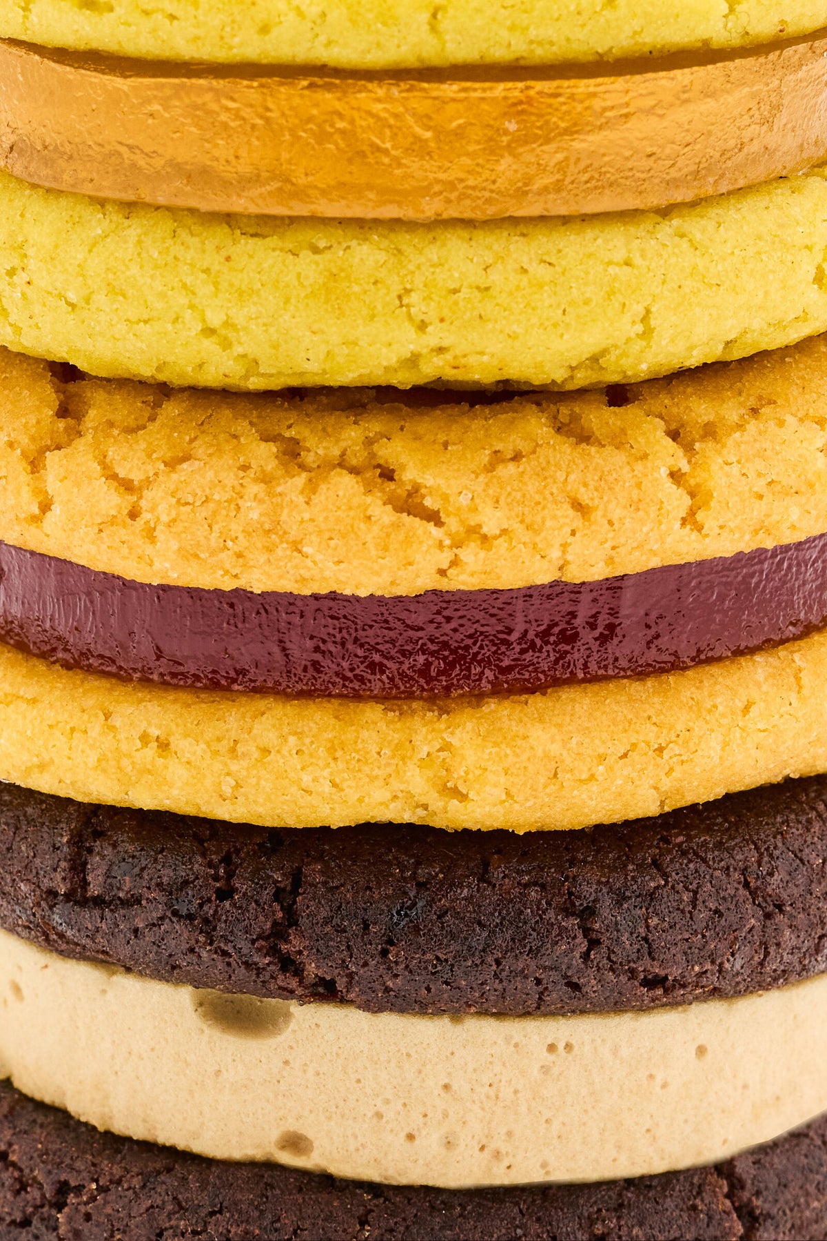 Close up of stacked Royce+Reign cocktail cookies